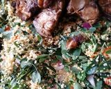 A picture of step 2 of Fried cuscus.