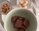 A picture of step 3 of No Bake Dessert-Brownie -Fudge🍫🍩Guilt Free Chocolate Nuts Bars😋.