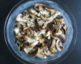 A picture of step 3 of Savoury Clafoutis with Mushrooms.
