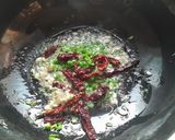 A picture of step 3 of Lasuni methi or Garlic methi.