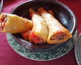 Foto del paso 5 de la receta: Ajíes rellenos en salsa de tomate natural. 🌶️🍅🌶️🍽️