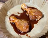 Air Fryer-ben sült ragacsos csirkecomb ropogós fűszeres hasábburgonyával 🥰 recept fázis 2 fotója