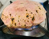 A picture of step 4 of Beet root Roti.