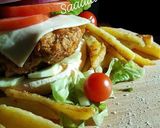 A picture of step 10 of Zinger burger.