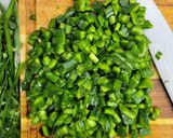 A picture of step 1 of Quesadillas with Nopales, Oaxaca Cheese, and Tomatillo Salsa.