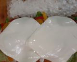 A picture of step 4 of Homemade Chicken Salami sandwich in Subway style.