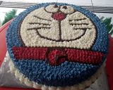 Foto langkah ke 8 dari resep Brownies ultah doraemon.