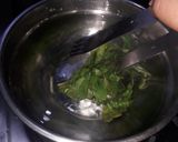 A picture of step 1 of Corn palak.