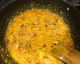 A picture of step 4 of Rajasthani Papad Pyaz in gravy.