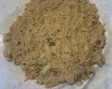 A picture of step 3 of Lauki brown chana barely with ginger powder thalipeet.