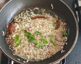 A picture of step 4 of Kadhi bari bihari style.