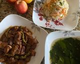 Hình bước làm 4 của món Canh mồng tơi, thịt kho tiêu xanh, rau cải muối