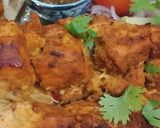 A picture of step 5 of Chicken tikka with puri.