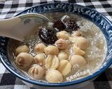 A picture of step 9 of Black Date, Snow Fungus, and Lotus Seed Sweet Soup.