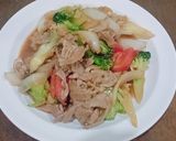 รูปขั้นตอนการทำที่ 4 ของ ผัดผักรวมมิตร,สันคอหมูสไลด์ - คีโต