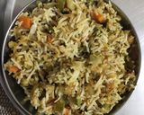 A picture of step 14 of Veg Hyderabadi Biryani with Boondi raita.