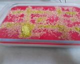 A picture of step 3 of Mahalabia dessert (rose flavour).
