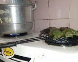 Foto langkah ke 11 dari resep Nasi Bakar All Varian (ada isi rendang, isi ayam teri, ikan P).