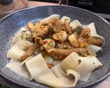 Pappardelle erdei rókagombás garnélás fehérboros vajmártással recept fázis 6 fotója