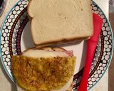 A picture of step 4 of Proper School Lunch Pepperoni Ham and Cheese Sandwich.