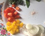 A picture of step 1 of Cheese omelet with vegetables.