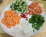 A picture of step 1 of Chick Pea Salad with Olive oil dressing.