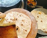 A picture of step 3 of Paneer shawarma Tortilla wrap.