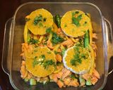 A picture of step 5 of California Farm Asparagus Salmon Crumble in Orange Butter.