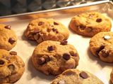 Soft baked chewy choco chip cookies