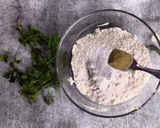 A picture of step 2 of Aloo ke parathe.
