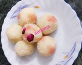 A picture of step 3 of Rose coconut ladoo 🌹🌹.