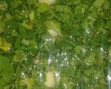 A picture of step 1 of Mooli or aalo ke bhujiya.