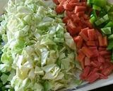 A picture of step 1 of Cabbage n carrot soup.