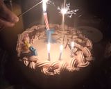 صورة لخطوة 3 من وصفة كعكة عيد الميلاد في المقلاة