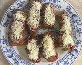 Baconbe tekert mustáros csirkemell zöldségkörettel recept fázis 7 fotója