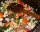 A picture of step 4 of Kadhai paneer.
