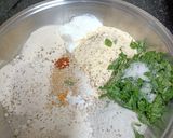 A picture of step 2 of Makai Bajri Ane Methi Na Vada.
