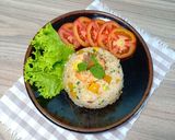 Hình bước làm 4 của món Cơm chiên tôm, bí đỏ