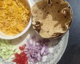 A picture of step 3 of Papad Katori Chaat.
