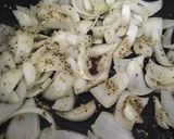 A picture of step 4 of Buttery shrimp scampi in a white wine sauce over angel hair pasta#mycookbook.
