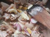 Tumis Jantung Pisang, Bunga pepaya dengan irisan daging B2