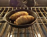 A picture of step 2 of Jalapeno popper Hasselbeck potatoes.