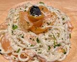 Pas rețetă Spaghetti 🍝 cu somon afumat și sos de smântână😋👌 1 fotografie