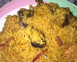A picture of step 3 of Jollop rice Nd fish.