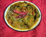 A picture of step 3 of Malabar Spinach curry.