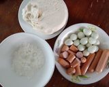 Hình bước làm 1 của món Bánh trứng cút & xúc xích chiên giòn