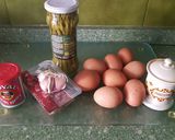 Foto del paso 1 de la receta Tortilla de espárragos con jamón