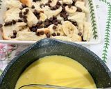Gambar langkah 4 resipi 👩‍🍳Puding Roti Coklat Pisang.
