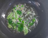 A picture of step 1 of Bhindi masala.