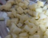 A picture of step 1 of Singhra ki pakori (water chestnuts).
